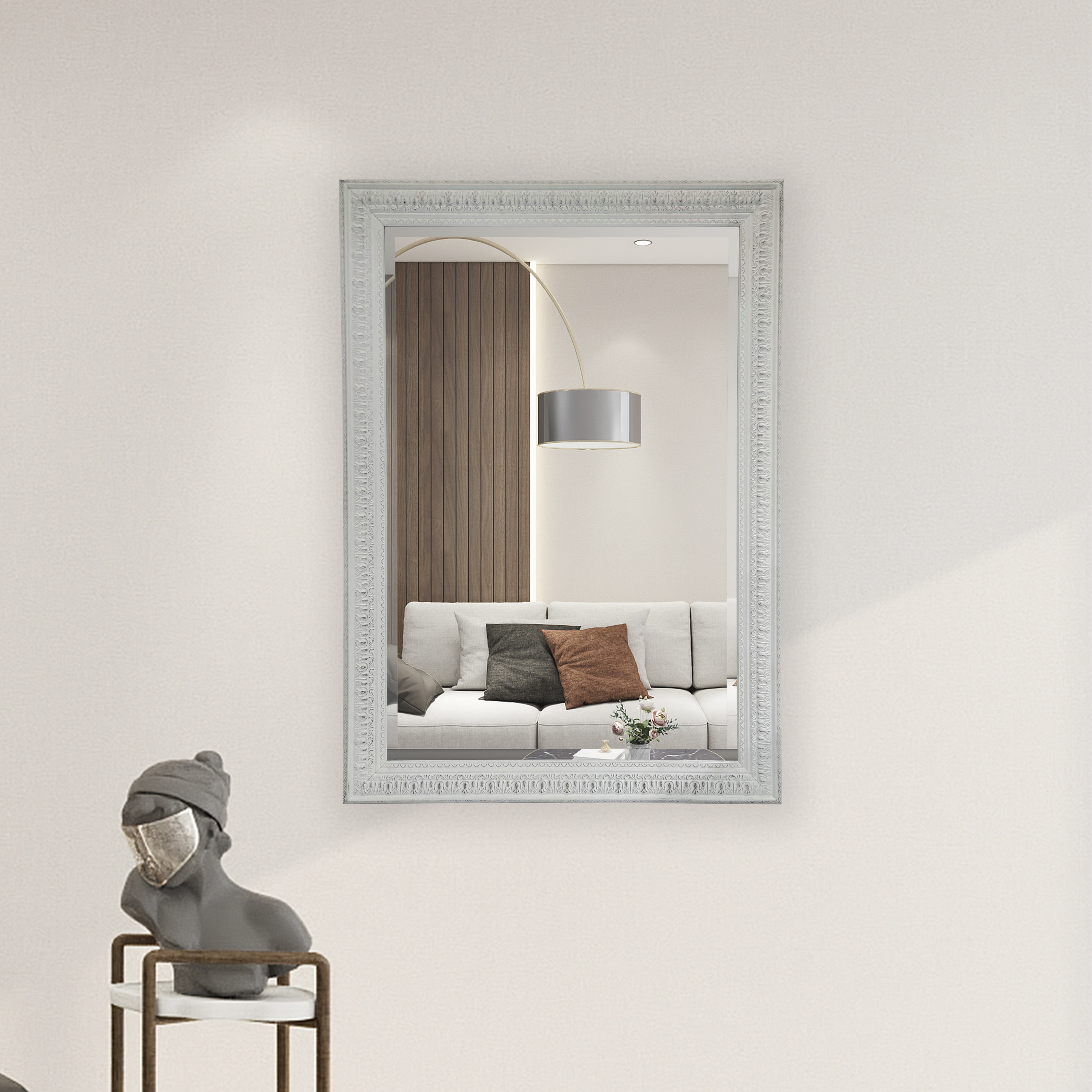mirror with wood overlay